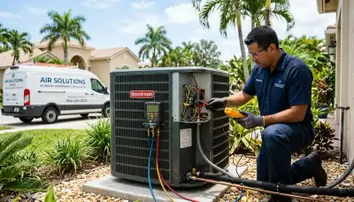 HVAC technician providing professional AC repair service in Miami FL